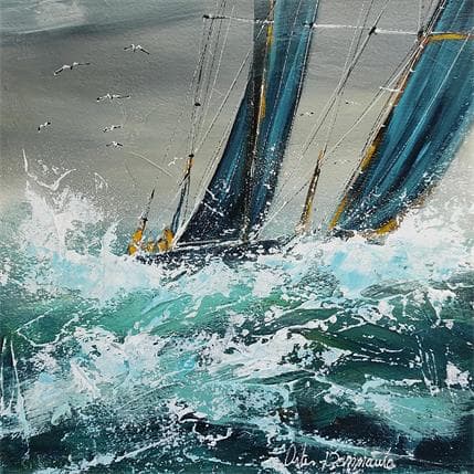 Gemälde Force 6 von Ortis-Bommarito Nicole | Gemälde Figurativ Acryl Marine