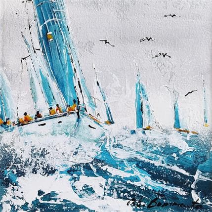 Peinture Temps couvert par Ortis-Bommarito Nicole | Tableau Figuratif Acrylique Marine