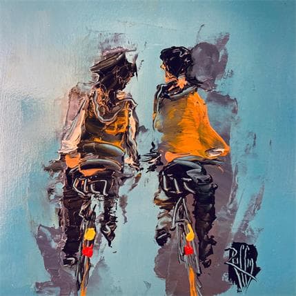 Painting Amoureux by Raffin Christian | Painting Figurative Acrylic, Oil Life style