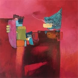 Painting Quand le vent souffla by Lau Blou | Painting Abstract Acrylic Landscapes