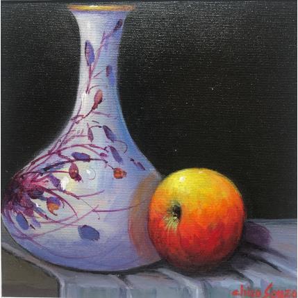 Peinture Vaso Chines par Chico Souza | Tableau Figuratif Huile Natures mortes