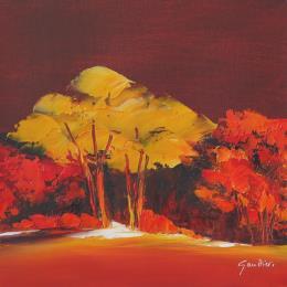 Pintura En foret 01 por Gaultier Dominique | Pintura Figurative Oil Landscapes