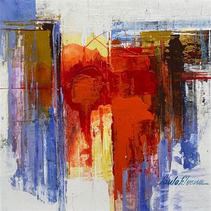 Peinture Poéticos Portugal par Silveira Saulo | Tableau Abstrait Acrylique Minimaliste