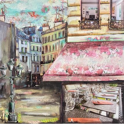 Peinture Café par Aud C | Tableau Figuratif Urbain