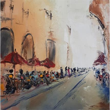 Peinture Thé Partagé par Raffin Christian | Tableau Figuratif Acrylique, Huile scènes de vie