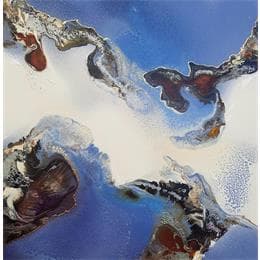 Peinture No Title par Naen | Tableau Abstrait Acrylique minimaliste