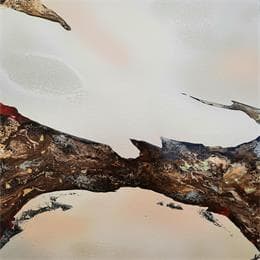 Peinture No Title 6 par Naen | Tableau Abstrait Acrylique minimaliste