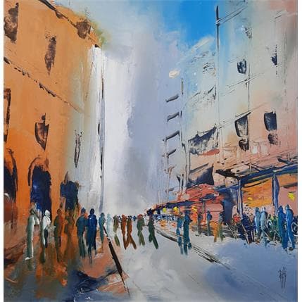 Peinture Vers 17h30 par Raffin Christian | Tableau Figuratif Acrylique, Huile scènes de vie