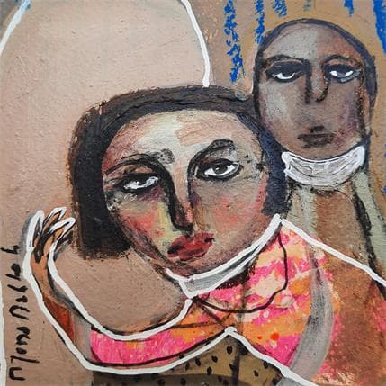 Painting No Title 9 by Nahleh Mona | Painting Figurative Acrylic Portrait