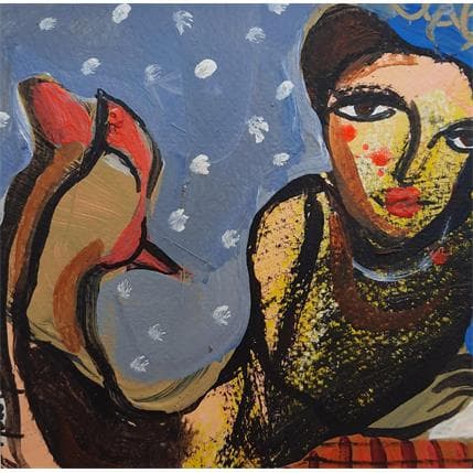 Painting No Title 6 by Nahleh Mona | Painting Figurative Acrylic Portrait