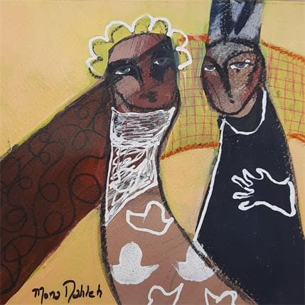 Painting No Title 14 by Nahleh Mona | Painting Figurative Acrylic Portrait