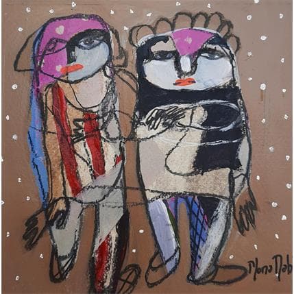 Painting No Title 12 by Nahleh Mona | Painting Figurative Acrylic Portrait