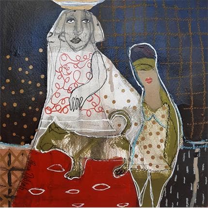 Painting No Title 12 by Nahleh Mona | Painting Figurative Acrylic Portrait