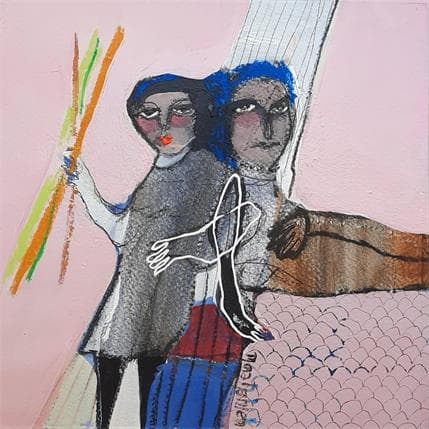 Painting No Title 11 by Nahleh Mona | Painting Figurative Acrylic Portrait