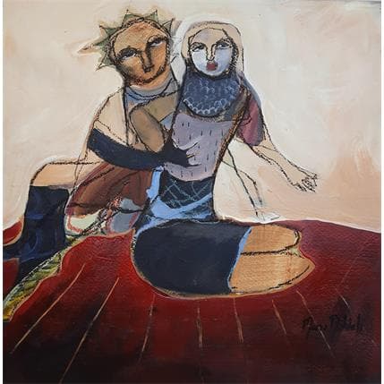 Painting No Title 13 by Nahleh Mona | Painting Figurative Acrylic Portrait