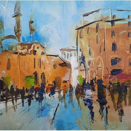 Peinture Jour de ville par Raffin Christian | Tableau Figuratif Acrylique, Huile scènes de vie