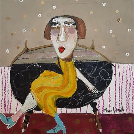 Painting No Title 7 by Nahleh Mona | Painting Figurative Acrylic Portrait