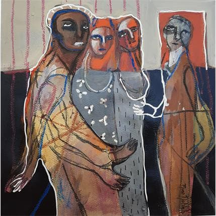 Painting No Title 11 by Nahleh Mona | Painting Figurative Acrylic Portrait