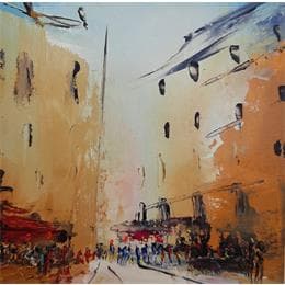 Painting Tour de marche by Raffin Christian | Painting Figurative Acrylic, Oil Life style