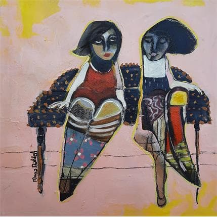 Painting No Title 7 by Nahleh Mona | Painting Figurative Acrylic Portrait