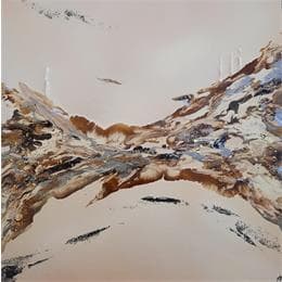 Peinture No Title 3 par Naen | Tableau Abstrait Acrylique minimaliste