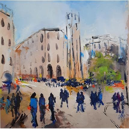 Peinture Rencontre 1 par Raffin Christian | Tableau Figuratif Acrylique, Huile scènes de vie