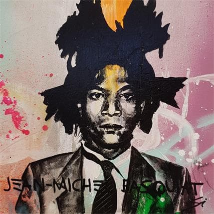 Peinture Jean-Michel Basquiat par Mestres Sergi | Tableau Pop-art Graffiti Icones Pop