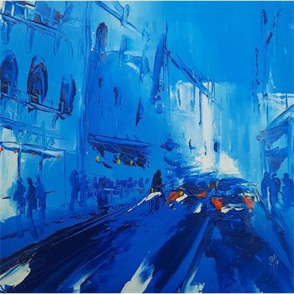 Peinture Vers 22 heures par Raffin Christian | Tableau Figuratif Acrylique, Huile scènes de vie