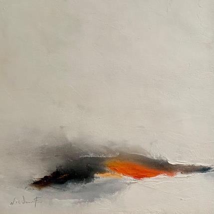 Peinture C'est beau tout ce silence par Dumontier Nathalie | Tableau Abstrait Huile minimaliste