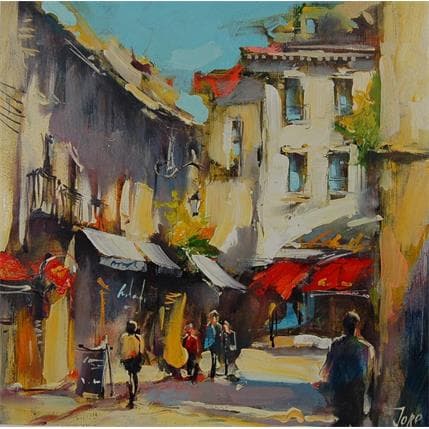 Peinture Shopping in Paris par Joro | Tableau Figuratif Huile Urbain
