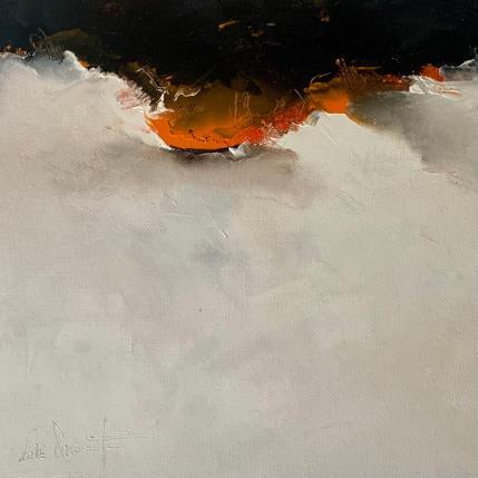 Painting Quand j'entends le vent by Dumontier Nathalie | Painting Abstract Oil Minimalist