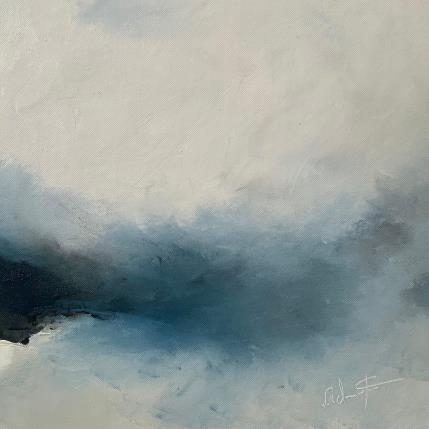 Painting le vent de la mer by Dumontier Nathalie | Painting Abstract Oil Minimalist