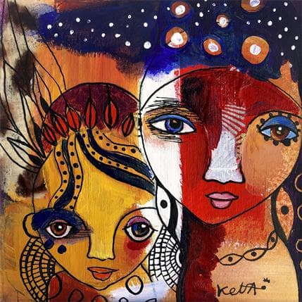 Peinture Lumineuse par Ketfa Laure | Tableau Art Singulier Acrylique Portraits