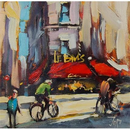 Peinture Busy day in Paris par Joro | Tableau Figuratif Huile Urbain