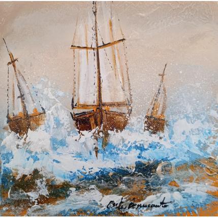 Peinture Chalut par Ortis-Bommarito Nicole | Tableau Figuratif Acrylique Marine