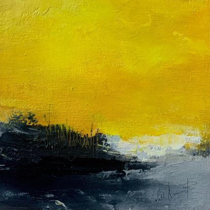 Painting ciel doré by Dumontier Nathalie | Painting Abstract Oil Minimalist