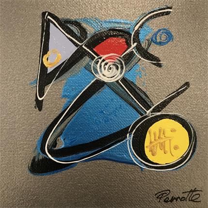 Peinture Tich par Perrotte | Tableau Abstrait Acrylique minimaliste