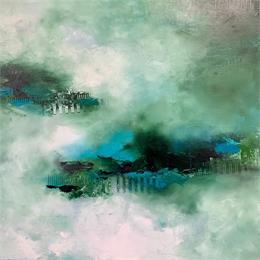 Painting Je sais que tu n'es pas loin by Dumontier Nathalie | Painting Abstract Oil Minimalist