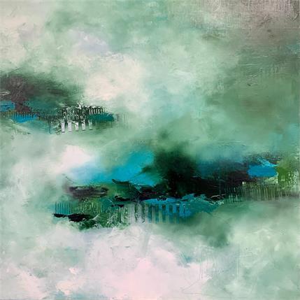 Peinture Je sais que tu n'es pas loin par Dumontier Nathalie | Tableau Abstrait Huile minimaliste