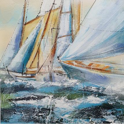 Gemälde Dans la baie von Ortis-Bommarito Nicole | Gemälde Figurativ Acryl Marine