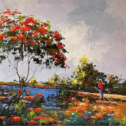 Peinture pescador par Chico Souza | Tableau Figuratif Huile Natures mortes