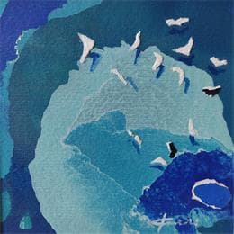 Peinture BIRDS 13 05 18 13.50 par Gozdz Joanna | Tableau Abstrait Acrylique minimaliste