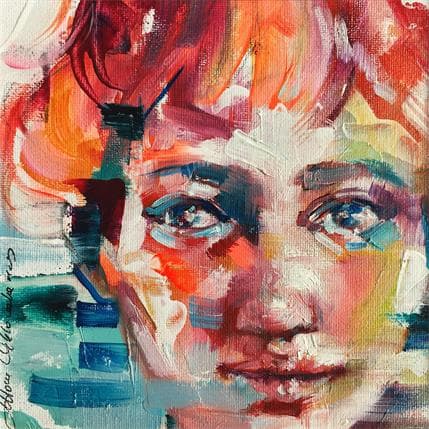 Peinture Arancio e blu par Abbondanzia Monica | Tableau Figuratif Acrylique Portraits