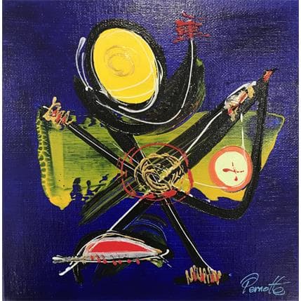 Peinture Zic par Perrotte | Tableau Abstrait Acrylique minimaliste