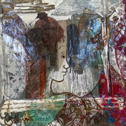 Peinture Chant d'âme par Sablyne | Tableau Art Singulier Acrylique Portraits