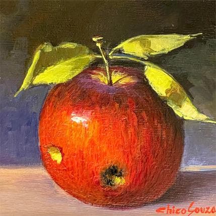 Peinture comida para os pãssaros par Chico Souza | Tableau Figuratif Huile Natures mortes