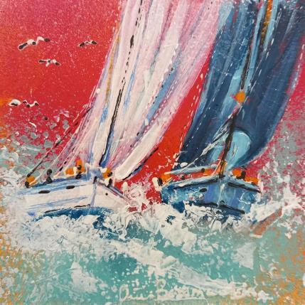 Peinture Les voyageurs par Ortis-Bommarito Nicole | Tableau Figuratif Acrylique Marine