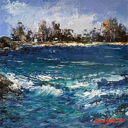 Peinture ondeas aguas se encontram par Chico Souza | Tableau Figuratif Huile Natures mortes