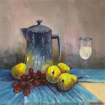 Peinture café da manhã par Chico Souza | Tableau Figuratif Huile Natures mortes