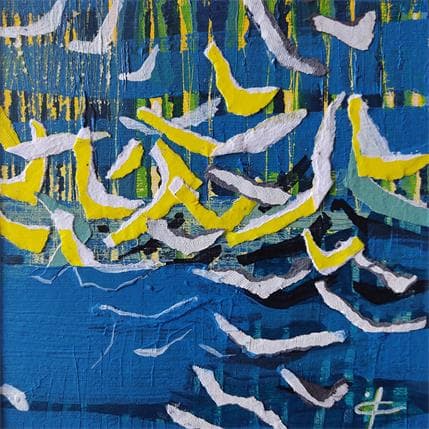 Peinture BIRDS 04 07 18 11.06 par Gozdz Joanna | Tableau Abstrait Acrylique minimaliste